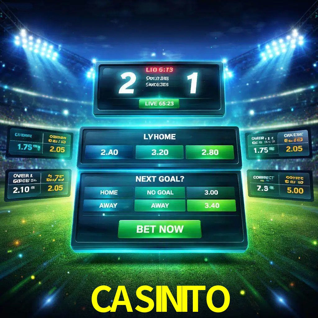 Vista de apuestas en vivo CASINITO durante un partido en curso